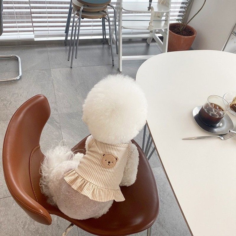 Spring Summer Pet Dog Cat Clothes Teddy Bichon New Chinese Style Plate Buckle Embroidery Leash Vest_voghion.com