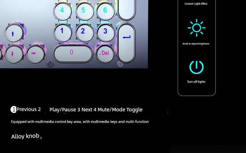 X60 Steam Transparent Punk Retro Nical Key Mouse Suit Gaming Male Titanium Alloy Keyboard With Knob_voghion.com