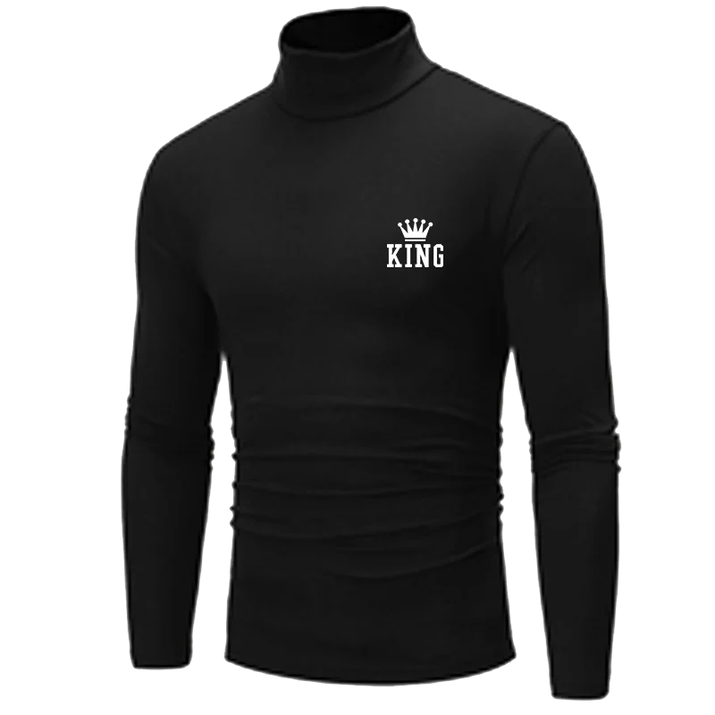 2024 herbst Und WinterMode Thermo-unterwäsche Tops männer Beiläufige Dünne Rollkragen Bottom Shirt Langarm Grundlegende Pullover Mock Neck_voghion.com
