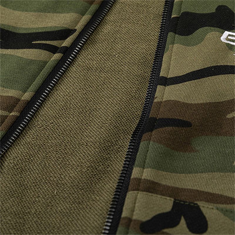 Felpa con cappuccio mimetica Shark da uomo, alla moda, casual, autunno inverno, con cerniera, stile americano_voghion.com