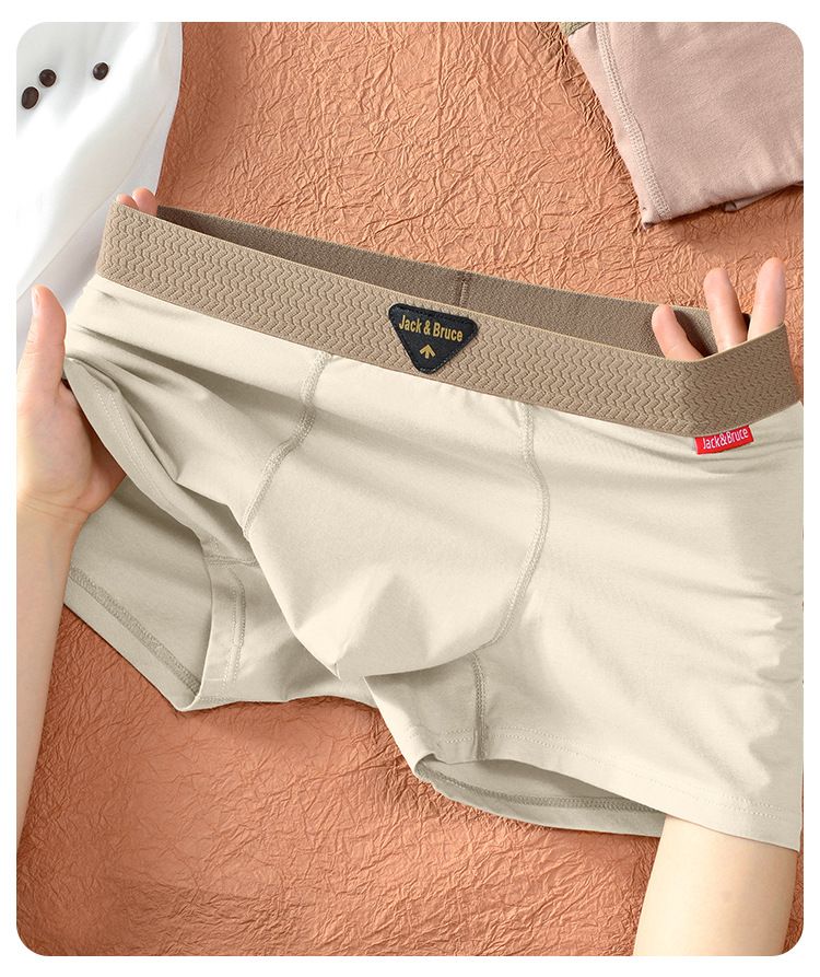 New Underwear Men's Pure Cotton A Type Cotton Silk Antibacterial Crotch Boxer Shorts Summer Breathable Boxer Shorts_voghion.com