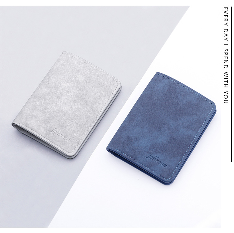 2024Mini wallet bag men, ultra-thin and multifunctional driver's license leather multiple slots, ID case, vertical card clip_voghion.com