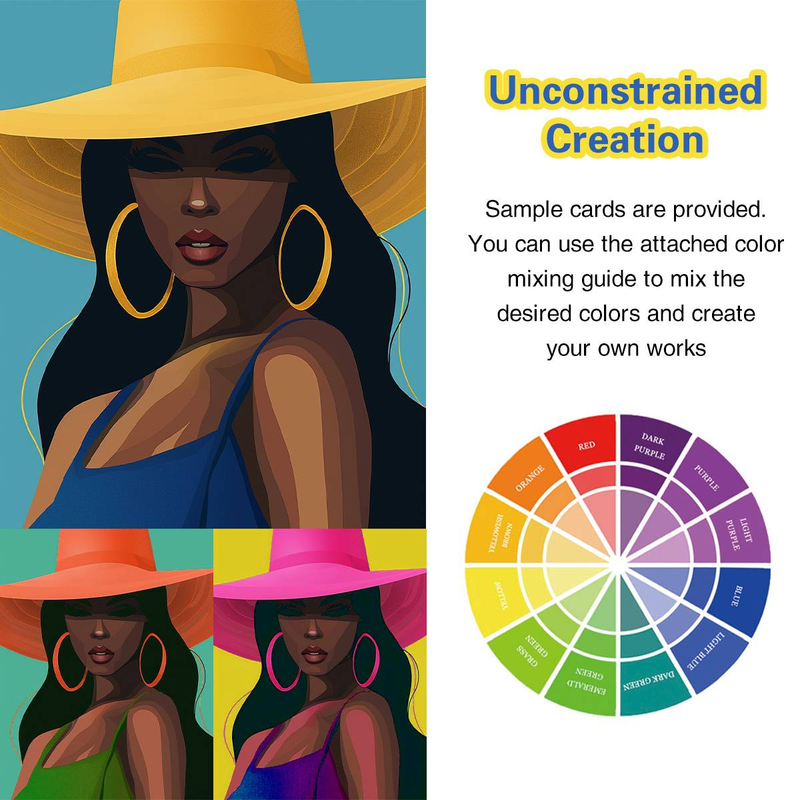 2 stuks met ingelijste canvas schildersets voorgetekende canvas voor volwassenen verf en gespannen canvas heer en dame paar kunstset 20x25cm/8x10inch_voghion.com