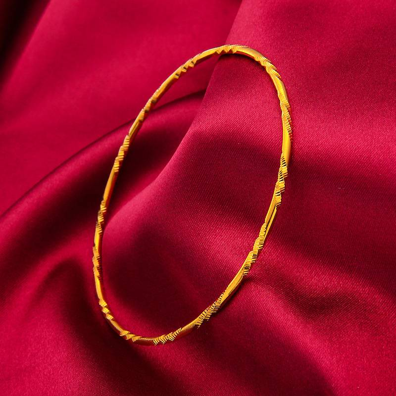 Gioielli e accessori Negozio di oro stesso stile Bracciale Sansheng fine III Anello in sabbia fine oro Vietnam Accessori moda Bracciale da donna_voghion.com