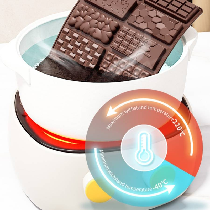 1 moule à chocolat en silicone rectangulaire de qualité alimentaire en silicone pour la cuisine et la pâtisserie_voghion.com