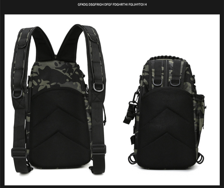 Tackle Bag Outdoor Single And Double Shoulder Dual-purpose Large-capacity Fishing Bag Tactical Camouflage_voghion.com