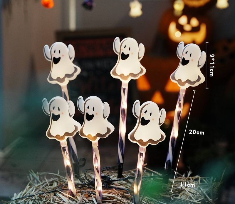 Guirnalda de luces LED de Halloween: funciona con pilas y energía solar, resistente al agua IP44, 10 LED espeluznantes para decorar fiestas en interiores y exteriores._voghion.com