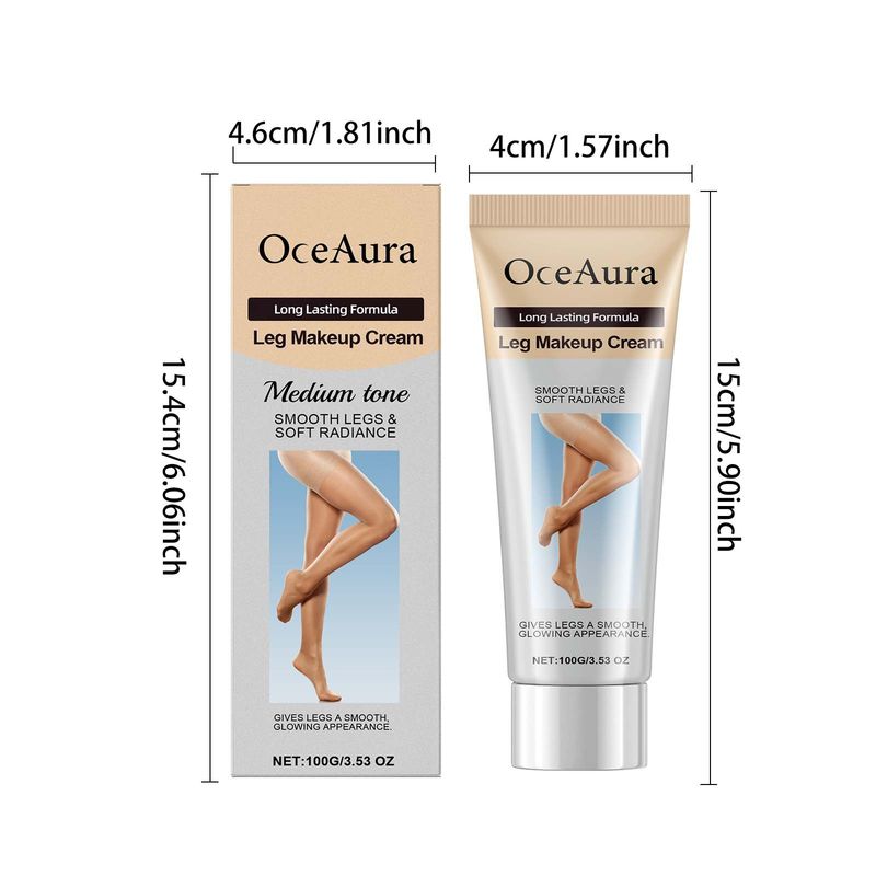 OCEAURA Medium Concealer Foundation Cream, wasserfest, langanhaltend, leicht, nicht klebrig, korrigiert den Hautton der Beine_voghion.com