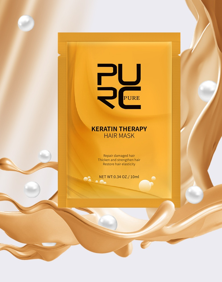 PURC white bear for repairing dry, fluffy, smooth and sagging keratin flake hair mask_voghion.com