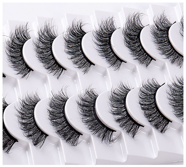 New 9 Pairs High Mink Hair False Eyelashes Multi-Layer Thick Eyelashes Daily Simulation Eyelashes_voghion.com