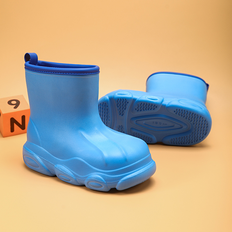Regenstiefel für kleine Mädchen und Jungen, Gummistiefel für draußen, wasserdicht, zum Hineinschlüpfen, für Kinder, Gartenstiefel, leicht, mehrfarbig_voghion.com
