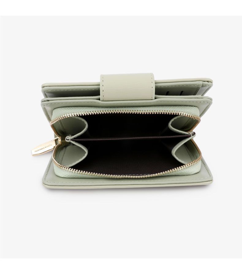Multi-functional Wallet Solid Color Pu Women's Purse Short Hand Purse Purse_voghion.com
