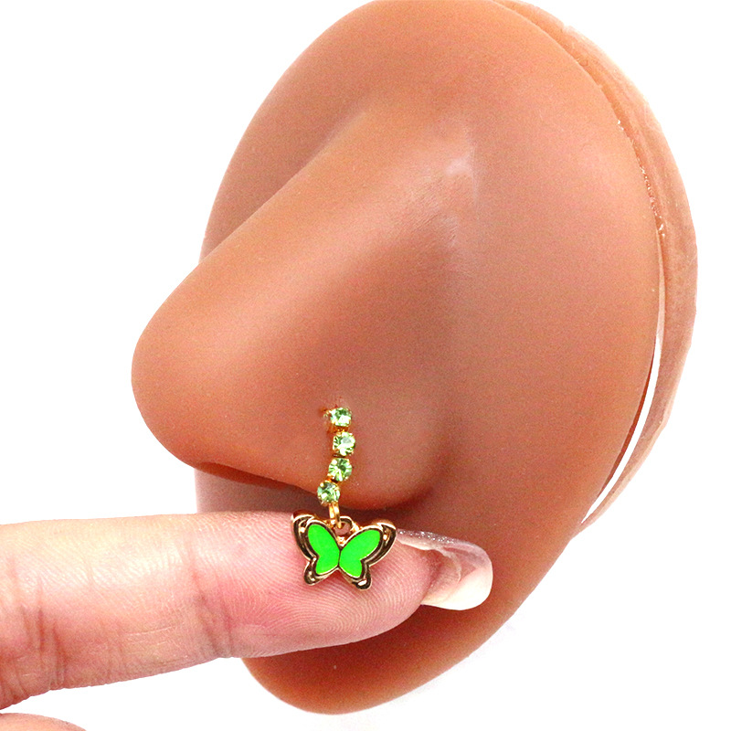 Testa Naso Stud Farfalla Cinque Stelle USD Corona Naso Stud Ornamento Naso Anello Naso Umano Pierce Ornamento_voghion.com