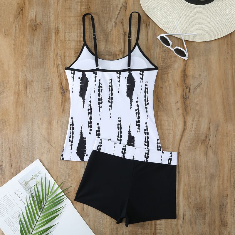 Maillot de bain deux pièces taille haute, style tankini multicolore, tendance 2025, pour femmes_voghion.com