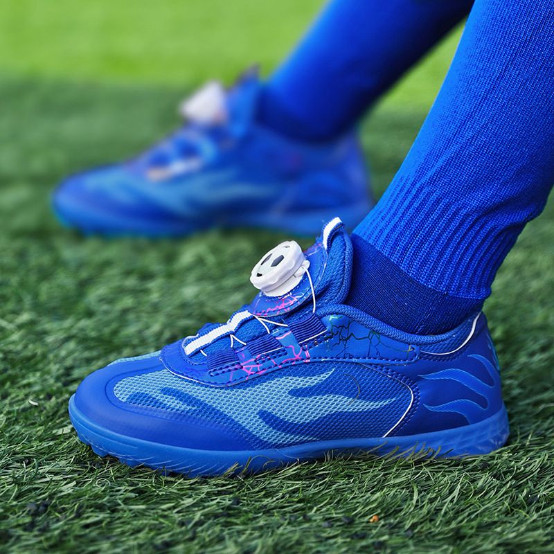 ShoeGlobe, scarpe estive con fibbia girevole in rete, per bambini grandi, ragazzi e ragazze, scarpe da calcio da allenamento, senza lacci_voghion.com