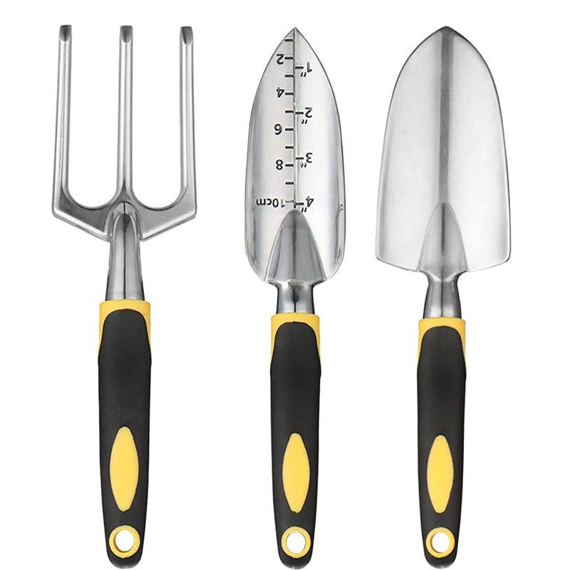 Ensemble d'outils agricoles de fournitures de jardin Ensemble d'outils de jardinage en alliage d'aluminium en trois pièces Outils de jardinage_voghion.com