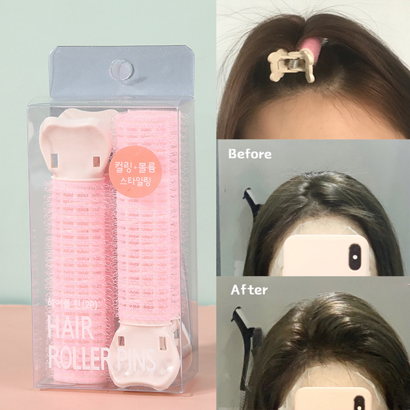 Hår 2 stk. rot fluffy hårspenner naturlige fluffy hår hårnåler hårlugg spenne krølltønne bærbar hårklemme_voghion.com