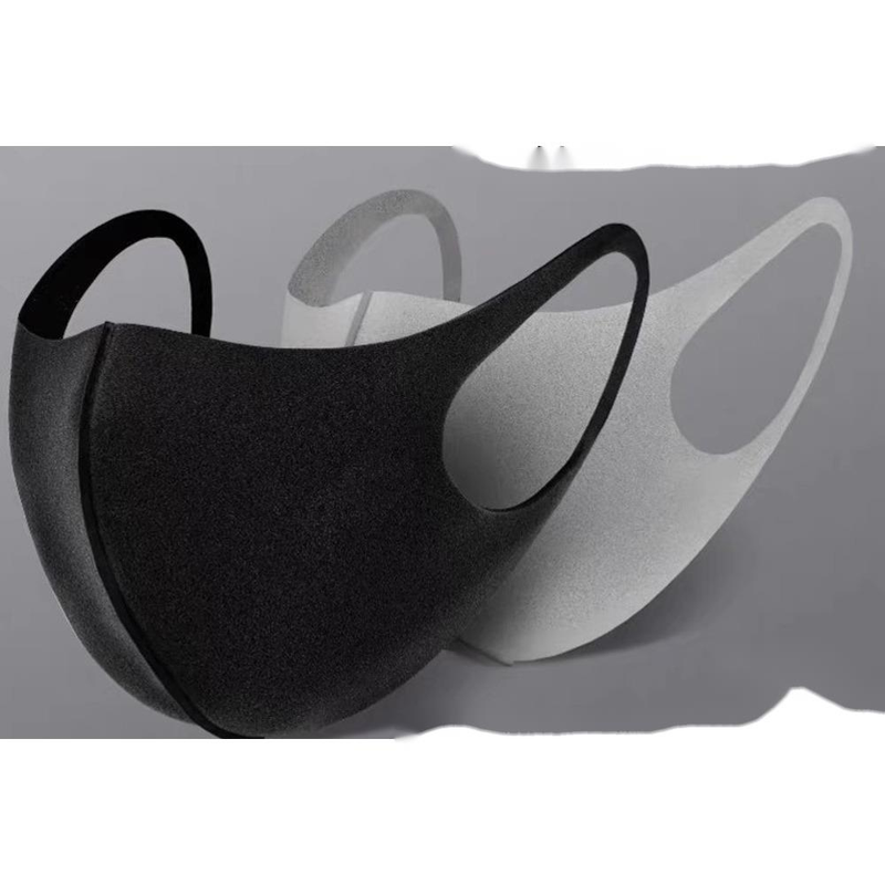 Mascherine per star della moda femminile e maschile, nere 3D, di grande bellezza, traspiranti, antipolvere, con protezione solare, lavabili, sottili, color ghiaccio_voghion.com