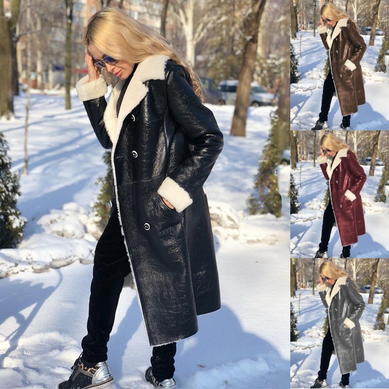 Cappotto patchwork in pelo di coniglio a maniche lunghe e aderenti da donna_voghion.com