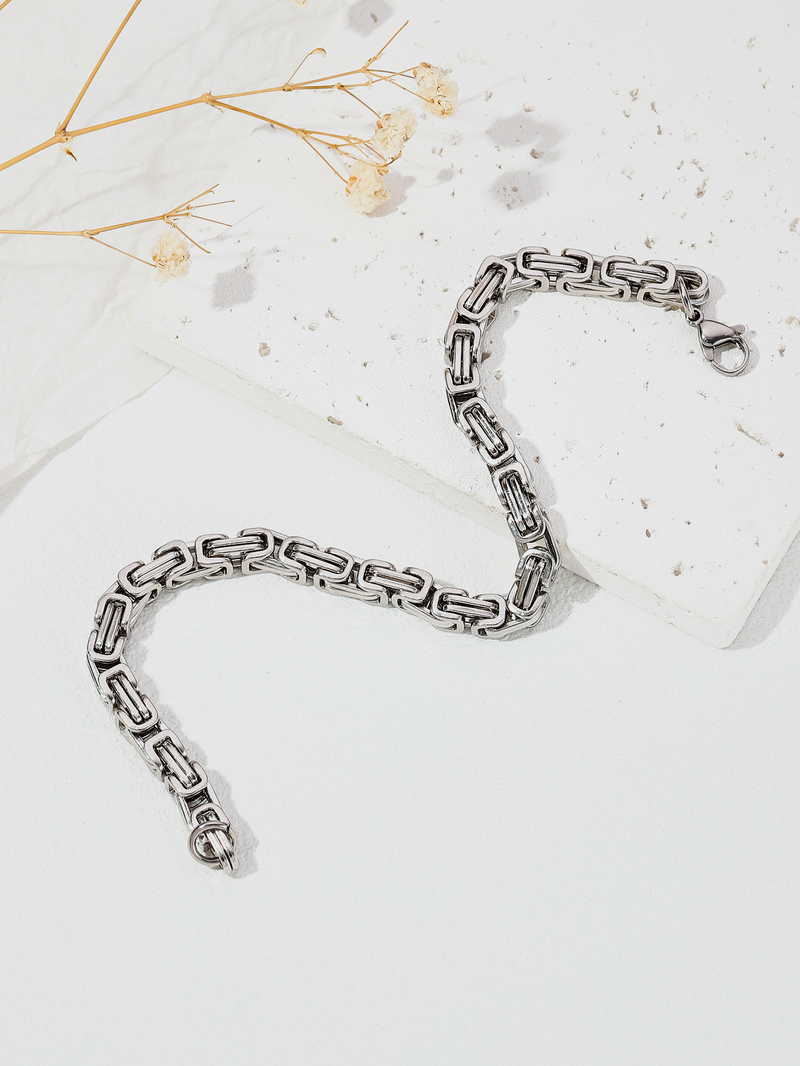 Hochwertige Imperial-Kette aus Titanstahl für Herren. Überhebliche Kielkette für Herren. Verblasst nicht. Herrenarmband_voghion.com