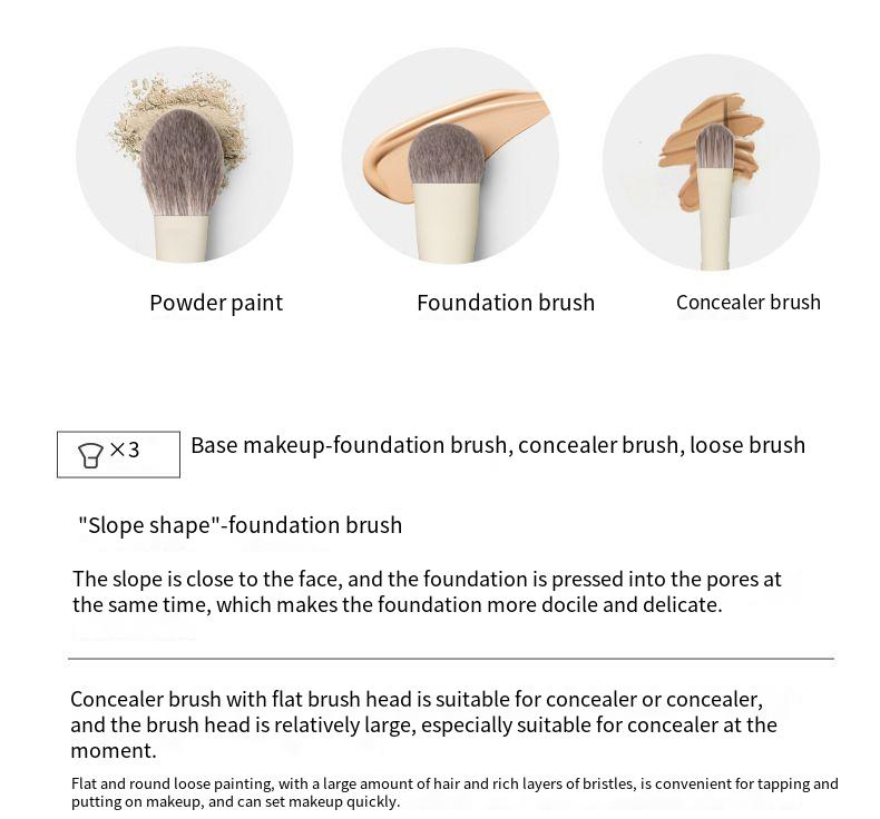 Makeup Brush Set Soft bristle eyeshadow Brush Loose Brush Concealer Brush set Beauty tool_voghion.com