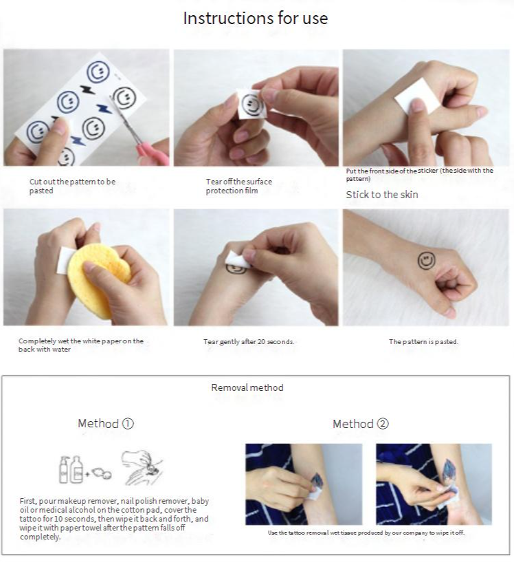 Q 121-160 Μικρό σετ αυτοκόλλητων τατουάζ με φρέσκο, αδιάβροχο σχέδιο, οποιοσδήποτε συνδυασμός_voghion.com