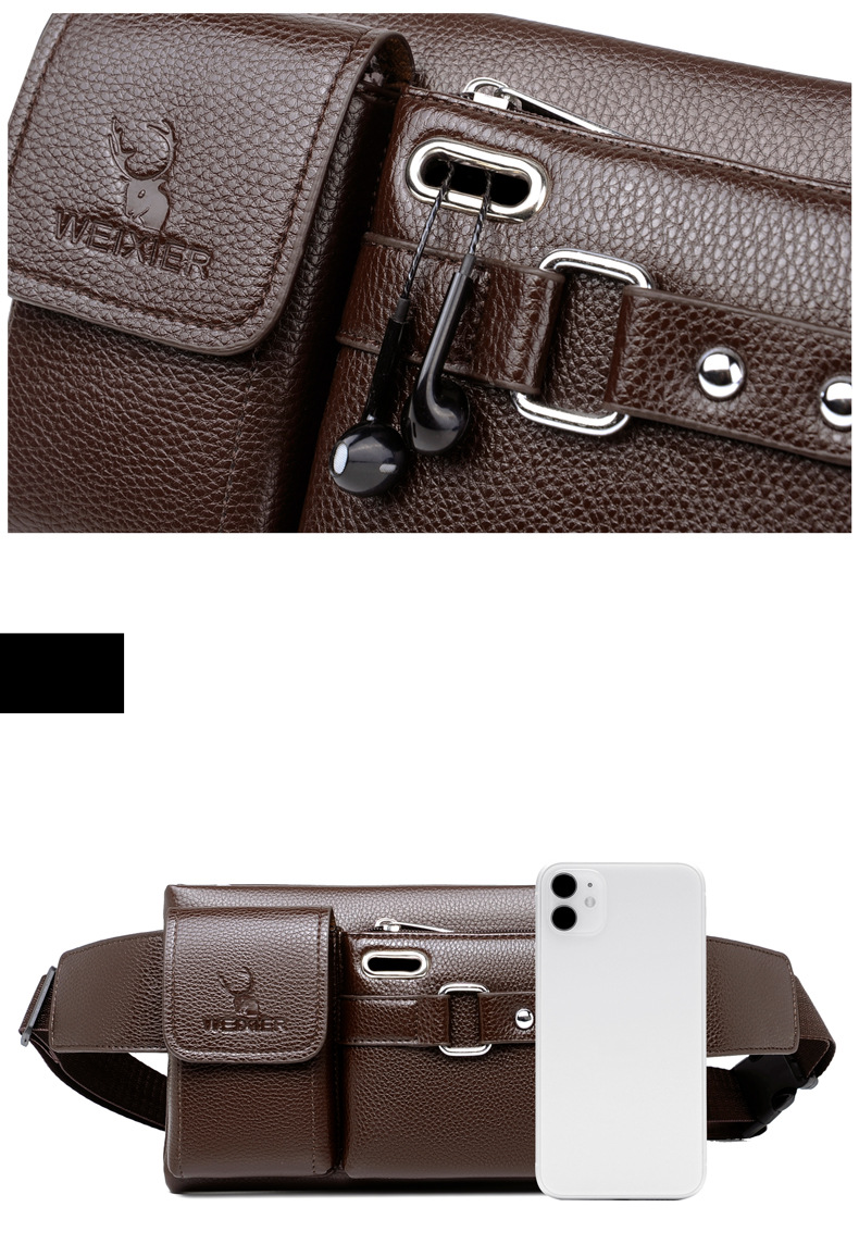 Borsa a tracolla Marsupio sportivo Marsupio multifunzionale per esterni Borsa per cellulare Borsa a tracolla in PU Marsupio da equitazione Uomo_voghion.com