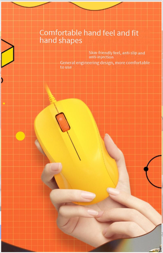 Mouse e tastiere mouse ottico cablato alto valore ragazze ufficio studio casa luce suono mouse_voghion.com