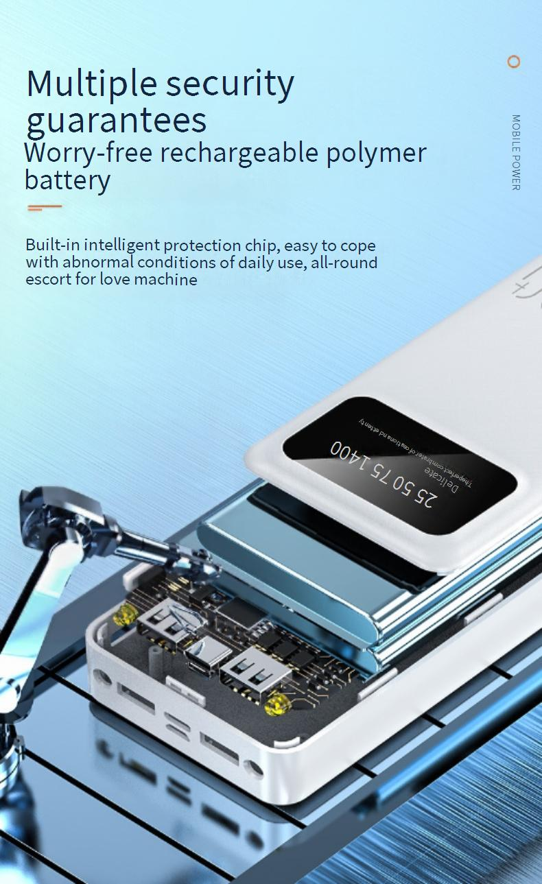 DAOY 20000mAh Portable Power Bank With Dual USB Outputs, High-Capacity External Battery For IPhone Android Phones, Fast Charging_voghion.com