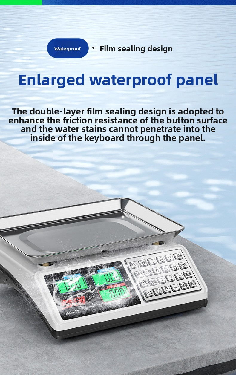 30kg Digital Commercial Scale – Heavy-Duty Platform Scale With LCD Display, Dual Power Options (AC/DC/Dry Battery), Anti-Slip Design_voghion.com