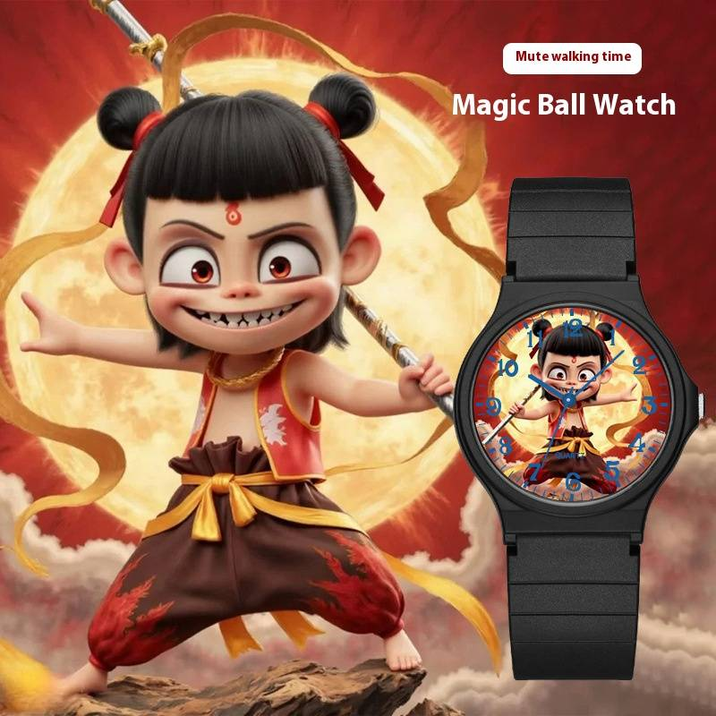 Orologio al quarzo silenzioso, adatto agli esami, con lancette luminose, quadrante nero elegante, design unisex, cinturino in resina leggero, impermeabile fino a 10 m_voghion.com