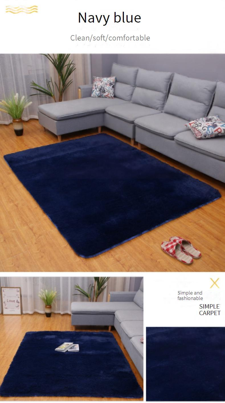 Plüschiger, rechteckiger Samtteppich – weicher, langfloriger Teppich für Wohnzimmer, Nachttisch, Sofa und Yoga – maschinenwaschbar – modern, minimalistisch (40 x 60_voghion.com