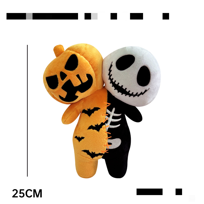 New Design Halloween Luminous Pumpkin Skull Bat Ghost Plush Toy_voghion.com