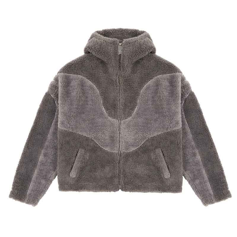Härekleeder Männer a Fraen Hierscht a Wanter nei Moud waarm Lämmcheleder Perséinlechkeet Casual Cardigan Reißverschlussjacke_voghion.com