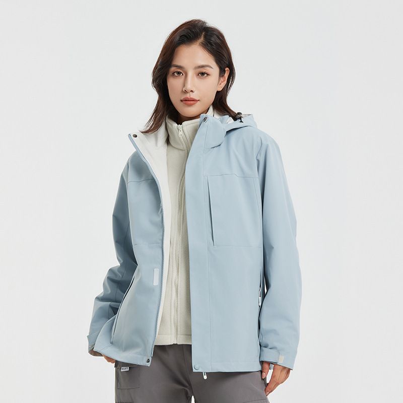 Giacca impermeabile antivento tre in uno da donna, autunno inverno, nuova moda, marchio alla moda, trekking tibetano, alpinismo_voghion.com