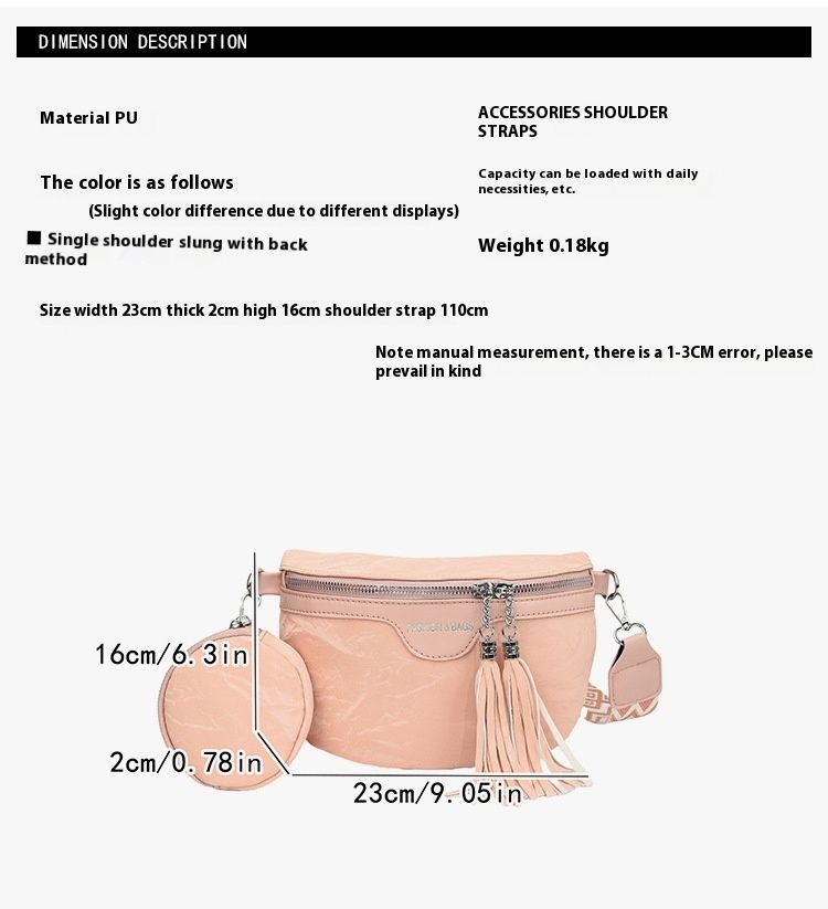 Borsa a tracolla con tracolla larga, semplice, alla moda, versatile, con tracolla larga, nuova, con nappa e lettera._voghion.com