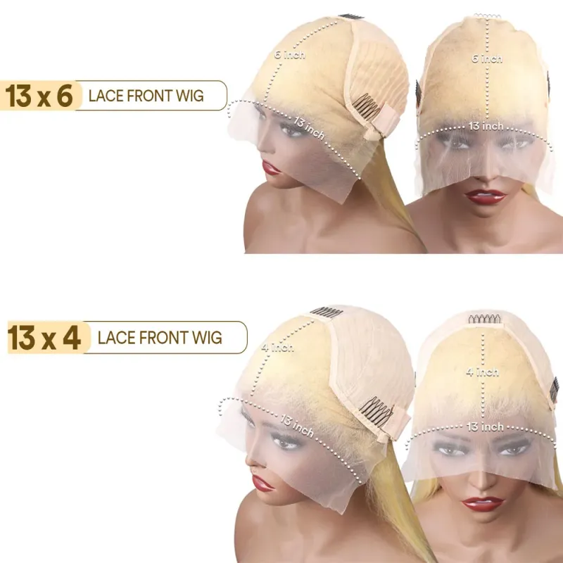 613 Lace Front Parykk med Ekte Hår HD Rett Honningblond 13x6 Lace Front Limfri Parykk Dame Cosplay_voghion.com
