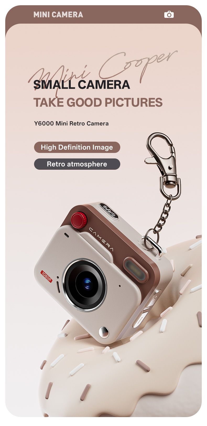 New CCD Retro Mini Digital Camera, Small Portable Travel Camera For Students With Photo & Video Recording, HD 48MP Picture Quality For School Campus L_voghion.com