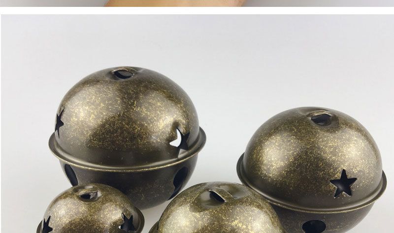 Extra stor klockstjärna Klocka 30mm-140mm Julklocka gör-det-själv handgjord material vakuumgalvanisering färg Klocka_voghion.com
