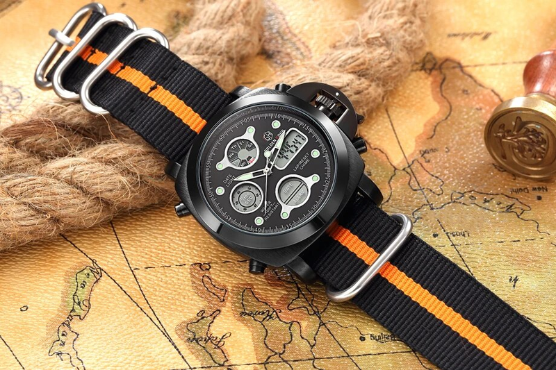 Sports Men Watches Analog Digital Dual Display Date Week Wrist Mens Watch Canvas Cool Outdoor Male Hour_voghion.com