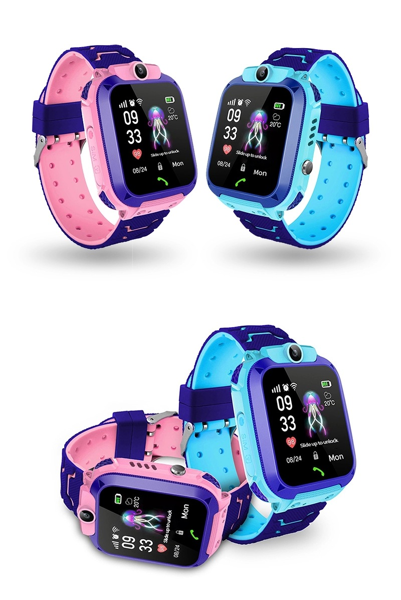 Mãe e filhos 4G multi idioma Q12B câmera à prova d'água vídeo Q19 chamada GPS infantil posicionamento inteligente telefone relógio_voghion.com