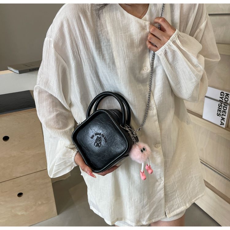 H7 borsa a tracolla con catena versatile e di alta qualità in argento da donna, mini borsa a mano, piccola borsa quadrata_voghion.com