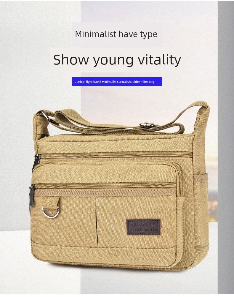Men's Outdoor Large Capacity Shoulder Canvas Bag_voghion.com