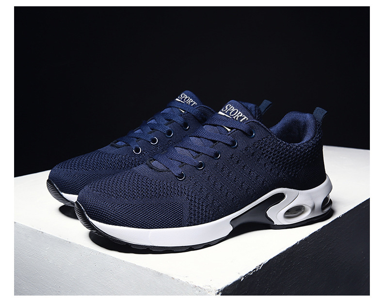 Chaussures pour hommes nouvelles chaussures à coussin d'air pour hommes chaussures en maille pour hommes chaussures de sport à tissage volant chaussures à la mode chaussures de course décontractées respirantes chaussures pour hommes_voghion.com