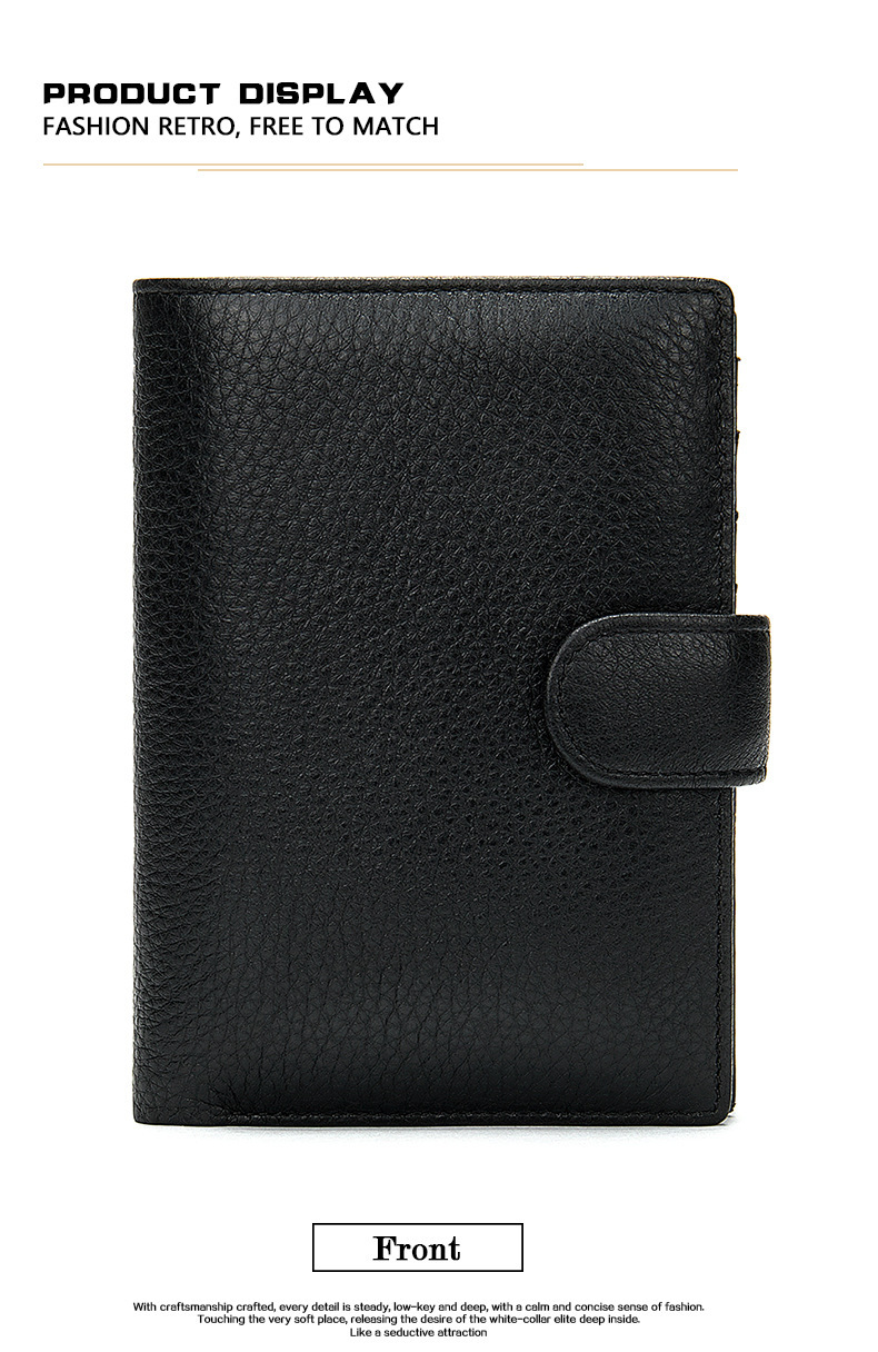 Portefeuille pour homme, portefeuille long en cuir de vache véritable de haute qualité, première couche de cuir de vache véritable_voghion.com