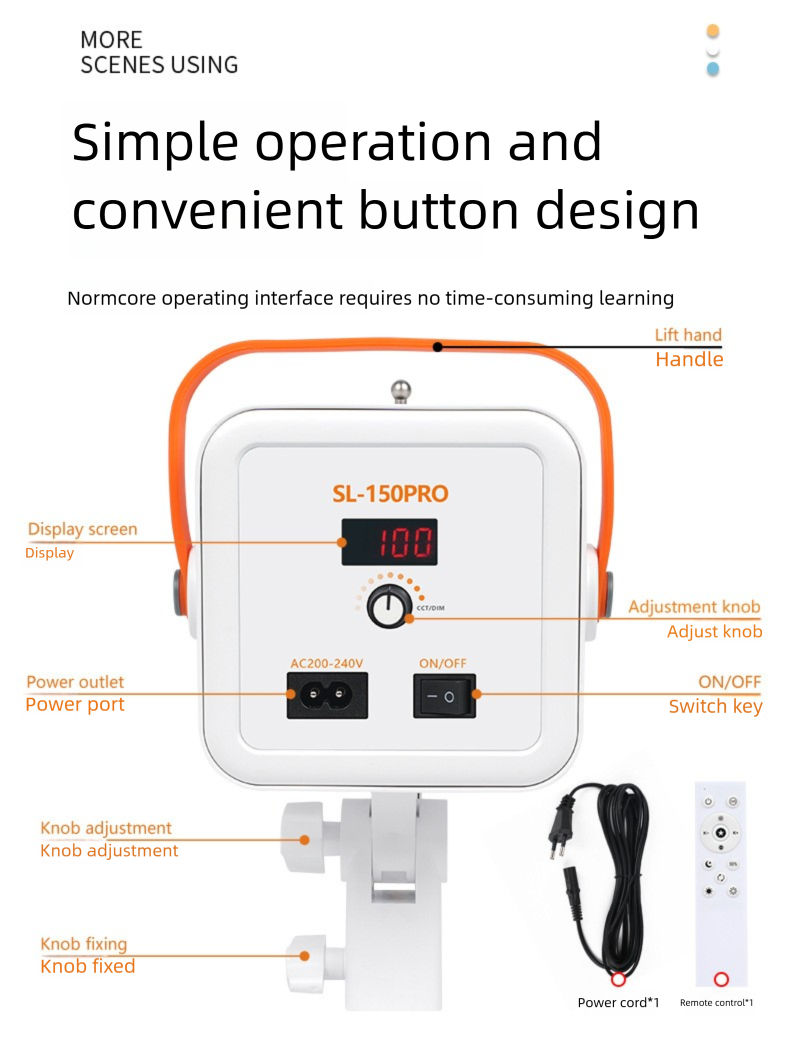 Nouvelle lampe de remplissage LED tricolore 150 W pour photographie, beauté douce, diffusion en direct_voghion.com