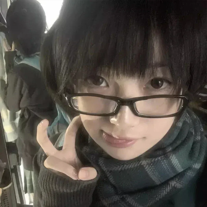 Fashion Japanese Retro Square Small for Women's Anti Blue Light Glasses Girls New Fashion Y2K Style Eyeglasses Frame_voghion.com