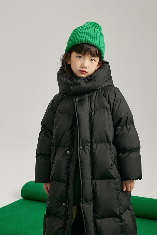 Lange Daunenjacke aus Baumwolle für den Winter für Jungen und Mädchen, lässiger Baumwollmantel für Kinder mittlerer und großer Größe_voghion.com