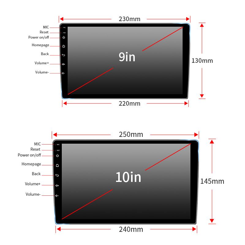 9 inch/10 inch versatile host Android smart large screen navigator 10.4 inch vertical screen 360 panoramic all in one machine_voghion.com