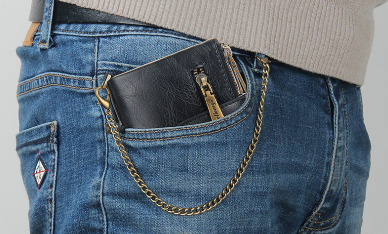 New Men's Short Wallet, European And American Business Double Zipper Zero Wallet, Multi Card Position, 30% Discount Wallet_voghion.com